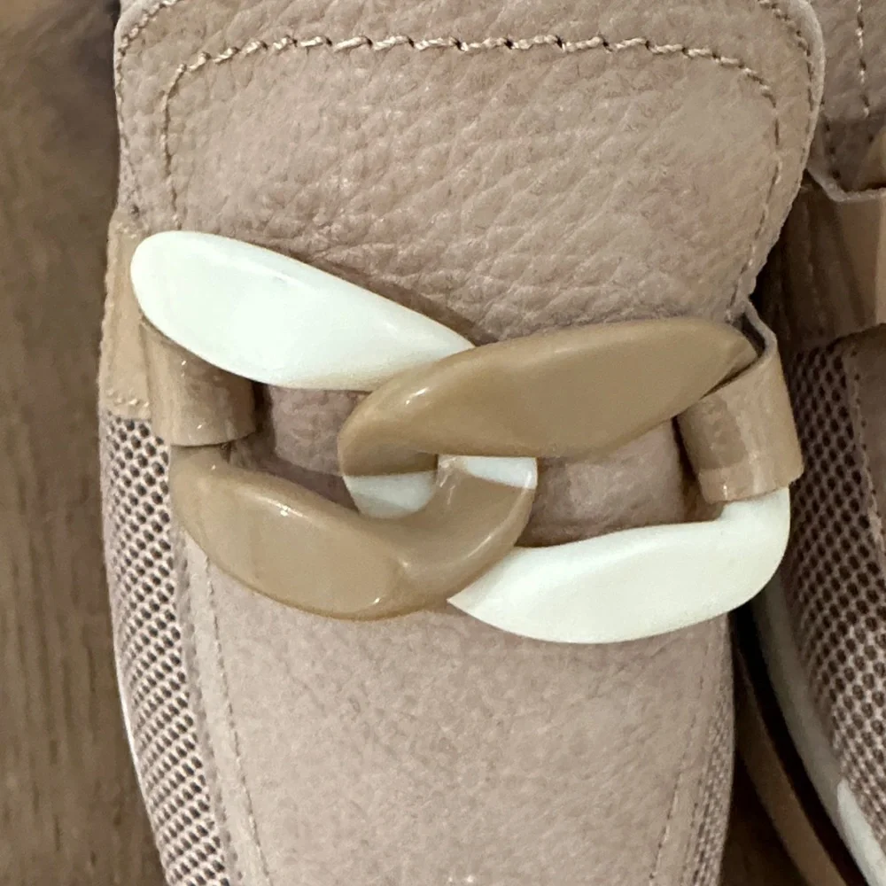 Dolce Vita Beige and Cream Loafers - Picture 3 of 8